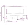 Mueble de TV de madera maciza de pino negro 79x35x52 cm de vidaXL, Muebles TV - Ref: Foro24-821501, Precio: 92,35 €, Descuent...