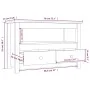 TV-Schrank aus massivem schwarzem Kiefernholz, 79 x 35 x 52 cm von vidaXL, TV-Möbel - Ref: Foro24-821501, Preis: 91,21 €, Rab...