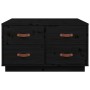 Couchtisch aus massivem Kiefernholz schwarz 80x80x45 cm von vidaXL, Couchtisch - Ref: Foro24-821521, Preis: 161,37 €, Rabatt: %
