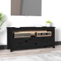 Mueble de TV de madera maciza de pino negro 114x35x52 cm de vidaXL, Muebles TV - Ref: Foro24-821506, Precio: 117,20 €, Descue...