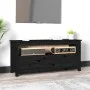 Solid black pine wood TV cabinet 114x35x52 cm by vidaXL, TV Furniture - Ref: Foro24-821506, Price: 115,77 €, Discount: %