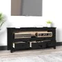 Solid black pine wood TV cabinet 114x35x52 cm by vidaXL, TV Furniture - Ref: Foro24-821506, Price: 115,77 €, Discount: %