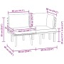 Set muebles de jardín 2 pzas con cojines madera maciza acacia