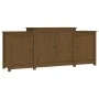 Honey brown solid pine wood sideboard 164x37x68 cm by vidaXL, Sideboards - Ref: Foro24-821495, Price: 204,43 €, Discount: %