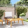 Set muebles de jardín 2 pzas con cojines madera maciza acacia