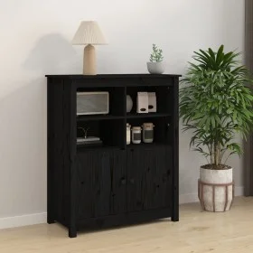 Solid black pine wood sideboard 83x41.5x100 cm by vidaXL, Sideboards - Ref: Foro24-821516, Price: 133,09 €, Discount: %