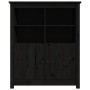 Solid black pine wood sideboard 83x41.5x100 cm by vidaXL, Sideboards - Ref: Foro24-821516, Price: 134,60 €, Discount: %