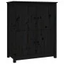 Sideboard aus massivem schwarzem Kiefernholz, 83 x 41,5 x 100 cm von vidaXL, Sideboards - Ref: Foro24-821511, Preis: 115,77 €...