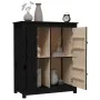 Sideboard aus massivem schwarzem Kiefernholz, 83 x 41,5 x 100 cm von vidaXL, Sideboards - Ref: Foro24-821511, Preis: 115,77 €...