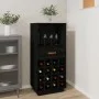 Weinregal aus massivem schwarzem Kiefernholz, 45 x 34 x 100 cm von vidaXL, Wein- und Spirituosenschränke - Ref: Foro24-821536...