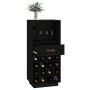 Solid black pine wood wine rack 45x34x100 cm by vidaXL, Wine and liquor cabinets - Ref: Foro24-821536, Price: 120,01 €, Disco...