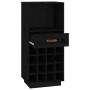 Solid black pine wood wine rack 45x34x100 cm by vidaXL, Wine and liquor cabinets - Ref: Foro24-821536, Price: 120,01 €, Disco...