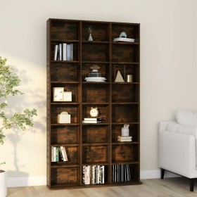 Smoked oak plywood CD shelf 102x23x177.5 cm by vidaXL, CD and DVD storage - Ref: Foro24-815090, Price: 106,42 €, Discount: %