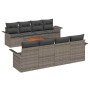 Conjunto de sofá de jardín 9 pcs Gris Poliratán