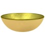 Golden tempered glass sink 35x12 cm by vidaXL, Sinks - Ref: Foro24-345258, Price: 49,88 €, Discount: %