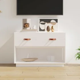 TV-Ständer aus massivem Kiefernholz weiß 90x40x60 cm von vidaXL, TV-Möbel - Ref: Foro24-821523, Preis: 96,73 €, Rabatt: %
