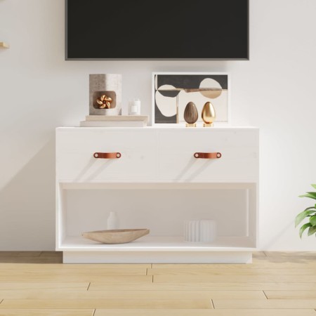 TV-Ständer aus massivem Kiefernholz weiß 90x40x60 cm von vidaXL, TV-Möbel - Ref: Foro24-821523, Preis: 97,88 €, Rabatt: %