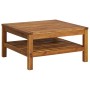 Mesa de centro de madera maciza de acacia 65x65x35 cm