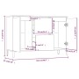 Aparador madera contrachapada color roble ahumado 104x35x70 cm de vidaXL, Aparadores - Ref: Foro24-815165, Precio: 95,28 €, D...