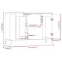 Aparador madera contrachapada color roble ahumado 104x35x70 cm de vidaXL, Aparadores - Ref: Foro24-815165, Precio: 93,21 €, D...