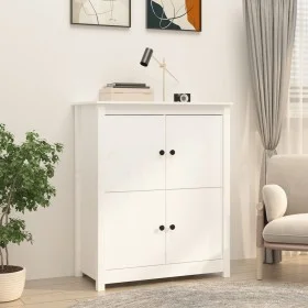Sideboard aus massivem weißem Kiefernholz, 83 x 41,5 x 100 cm von vidaXL, Sideboards - Ref: Foro24-821508, Preis: 141,79 €, R...