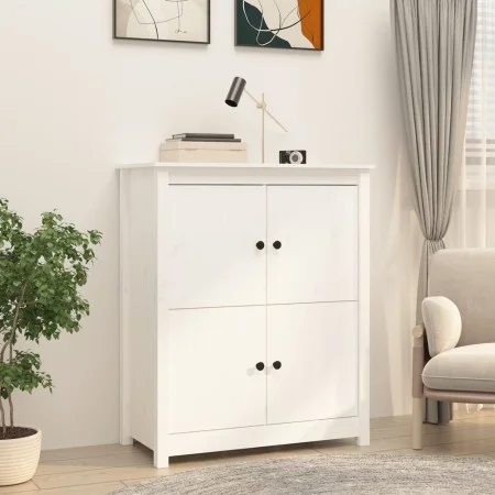 Sideboard aus massivem weißem Kiefernholz, 83 x 41,5 x 100 cm von vidaXL, Sideboards - Ref: Foro24-821508, Preis: 141,79 €, R...