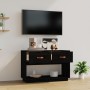 Mueble de TV madera maciza de pino negro 90x40x60 cm de vidaXL, Muebles TV - Ref: Foro24-821526, Precio: 97,72 €, Descuento: %