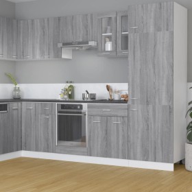 Armario colgante vidrio madera gris Sonoma 60x31x60 cm de vidaXL, Armarios de cocina - Ref: Foro24-815121, Precio: 52,70 €, D...