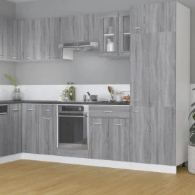 Sonoma-Hängeschrank aus grauem Holz und Glas, 60 x 31 x 60 cm von vidaXL, Küchenschränke - Ref: Foro24-815121, Preis: 51,26 €...