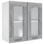 Armario colgante vidrio madera gris Sonoma 60x31x60 cm de vidaXL, Armarios de cocina - Ref: Foro24-815121, Precio: 52,61 €, D...