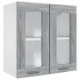 Sonoma-Hängeschrank aus grauem Holz und Glas, 60 x 31 x 60 cm von vidaXL, Küchenschränke - Ref: Foro24-815121, Preis: 51,26 €...