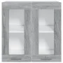 Sonoma-Hängeschrank aus grauem Holz und Glas, 60 x 31 x 60 cm von vidaXL, Küchenschränke - Ref: Foro24-815121, Preis: 51,26 €...