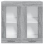 Sonoma-Hängeschrank aus grauem Holz und Glas, 60 x 31 x 60 cm von vidaXL, Küchenschränke - Ref: Foro24-815121, Preis: 52,70 €...