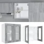 Sonoma-Hängeschrank aus grauem Holz und Glas, 60 x 31 x 60 cm von vidaXL, Küchenschränke - Ref: Foro24-815121, Preis: 51,26 €...