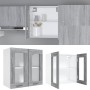 Sonoma-Hängeschrank aus grauem Holz und Glas, 60 x 31 x 60 cm von vidaXL, Küchenschränke - Ref: Foro24-815121, Preis: 52,70 €...