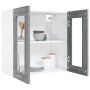 Sonoma-Hängeschrank aus grauem Holz und Glas, 60 x 31 x 60 cm von vidaXL, Küchenschränke - Ref: Foro24-815121, Preis: 52,70 €...