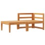 Set muebles de jardín 2 pzas cojines crema madera de acacia