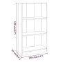 Bücherregal aus braunem Eichensperrholz 60x24x109cm von vidaXL, Bücherregale und Regale - Ref: Foro24-815089, Preis: 53,08 €,...