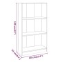 Plywood oak brown wooden shelf 60x24x109cm by vidaXL, Bookcases and shelves - Ref: Foro24-815089, Price: 53,99 €, Discount: %