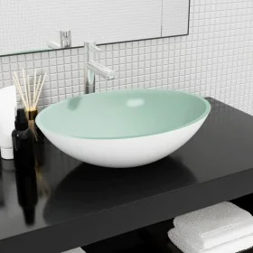White glass sink 50x37x14 cm by vidaXL, Sinks - Ref: Foro24-345255, Price: 72,68 €, Discount: %