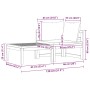 Set muebles de jardín 2 pzas cojines crema madera de acacia