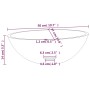 Weißes Glaswaschbecken 50x37x14 cm von vidaXL, Sinkt - Ref: Foro24-345255, Preis: 73,87 €, Rabatt: %