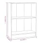 Smoked oak engineered wood shelf 60x24x76 cm by vidaXL, Bookcases and shelves - Ref: Foro24-815084, Price: 32,33 €, Discount: %