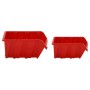 Set estantes taller 30 uds polipropileno rojo y negro 77x39 cm