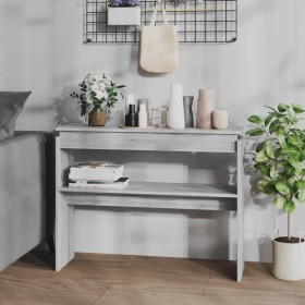 Gray Sonoma plywood console table 102x30x80 cm by vidaXL, Side tables - Ref: Foro24-815220, Price: 44,78 €, Discount: %