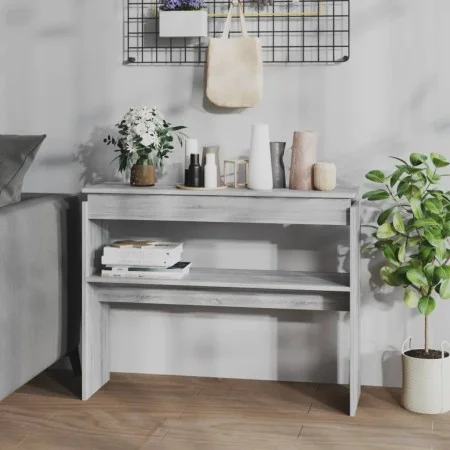 Sonoma grau Sperrholz Konsolentisch 102x30x80 cm von vidaXL, Seitentische - Ref: Foro24-815220, Preis: 44,78 €, Rabatt: %
