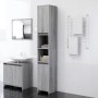 Armario de baño madera contrachapada gris Sonoma 30x30x183,5 cm de vidaXL, Muebles de baño - Ref: Foro24-815109, Precio: 75,81 €