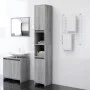 Badezimmerschrank aus grauem Sonoma-Sperrholz, 30 x 30 x 183,5 cm von vidaXL, Badezimmermöbel - Ref: Foro24-815109, Preis: 75...