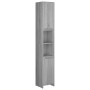 Armario de baño madera contrachapada gris Sonoma 30x30x183,5 cm de vidaXL, Muebles de baño - Ref: Foro24-815109, Precio: 75,81 €