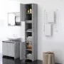 Badezimmerschrank aus grauem Sonoma-Sperrholz, 30 x 30 x 183,5 cm von vidaXL, Badezimmermöbel - Ref: Foro24-815109, Preis: 75...
